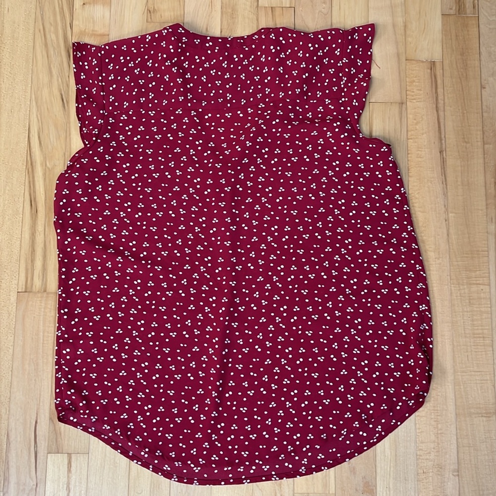 Fun 2 Fun Size M Cap Sleeve Blouse - Picture 2 of 6
